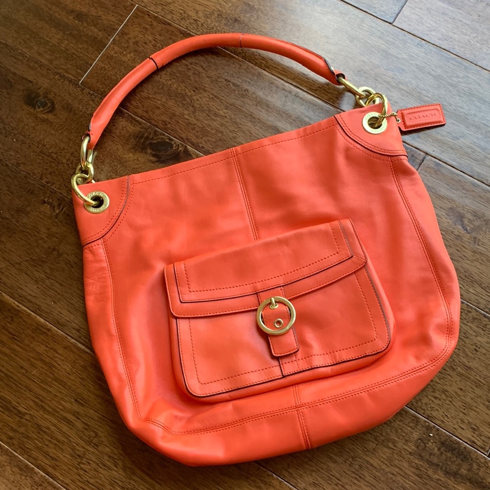 Gorgeous Coral Coach purse